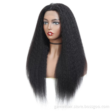 Cheap Wholesale 13X4 13X6 Swiss Lace Front Wig Vendors Unprocessed Peruvian Human Hair Kinky Straight Lace Frontal Wig Vendor